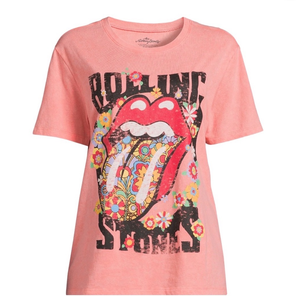 • women’s rolling stones coral tee | l • - Picture 5 of 5